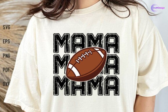 American Football Mama SVG Shirt PNG for Crafts & Graphics