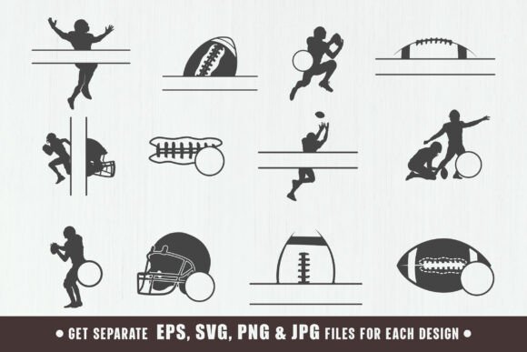 American Football Monogram Bundle: Graphics for Crafts & Branding