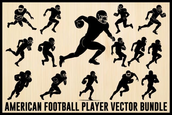 American Football Player Bundle: Graphics for Crafts & Branding