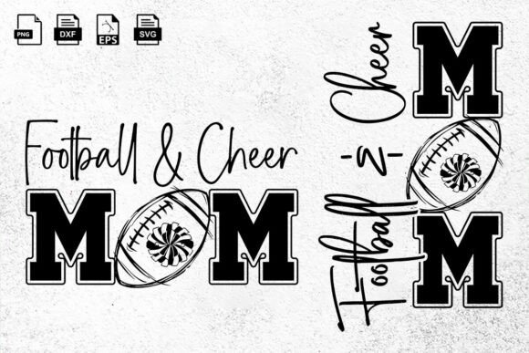 Football and Cheer Mom SVG Graphics for Crafts