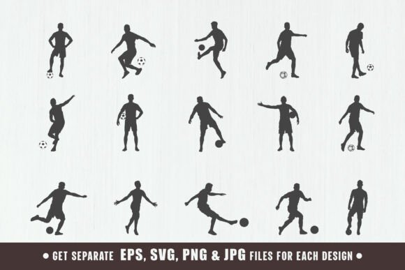 Football Player Silhouettes V03