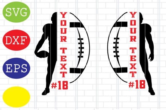 Half Football Half Player SVG: Graphics for Crafts & Branding